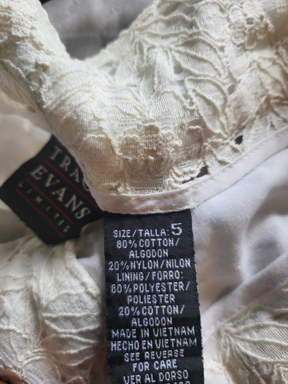 NWT Tracy Evans Lace Shorts Belt 5 Ivory Floral Belted Coquette Festival Y2K - Picture 8 of 9